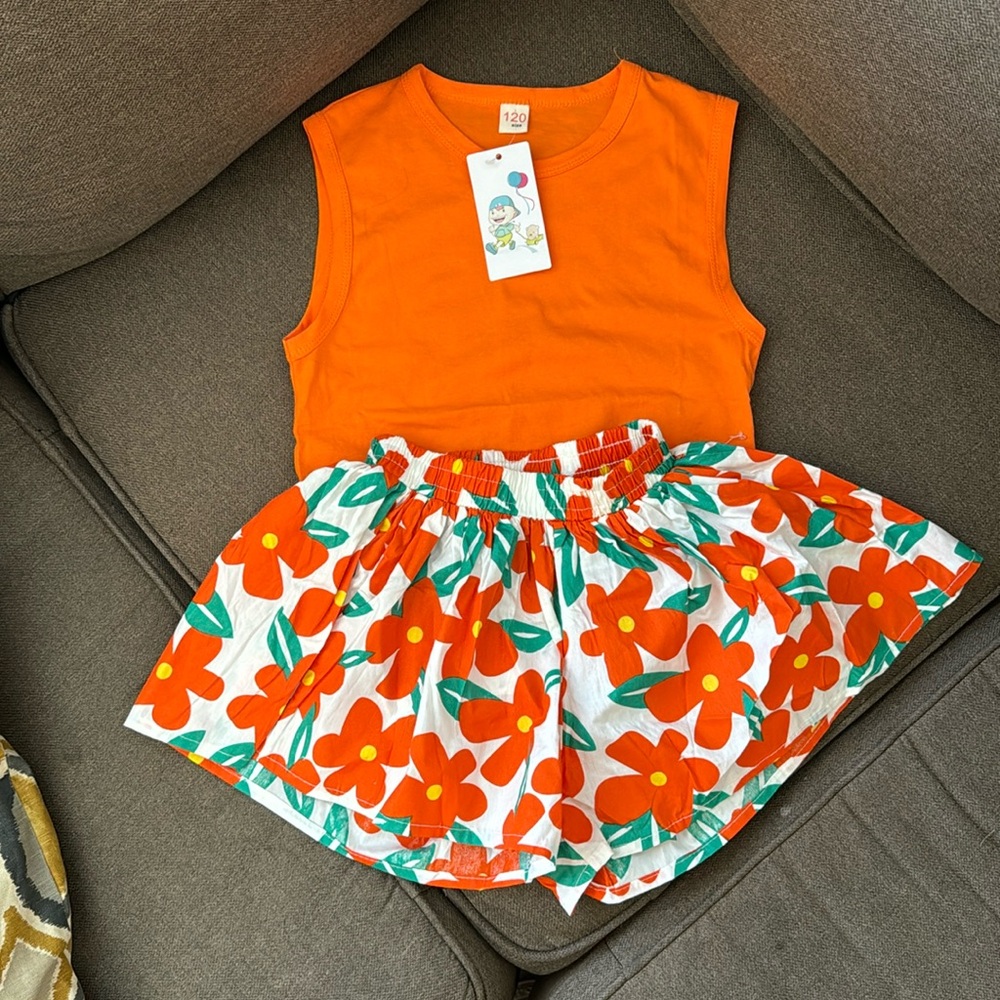 Kids orange matching set